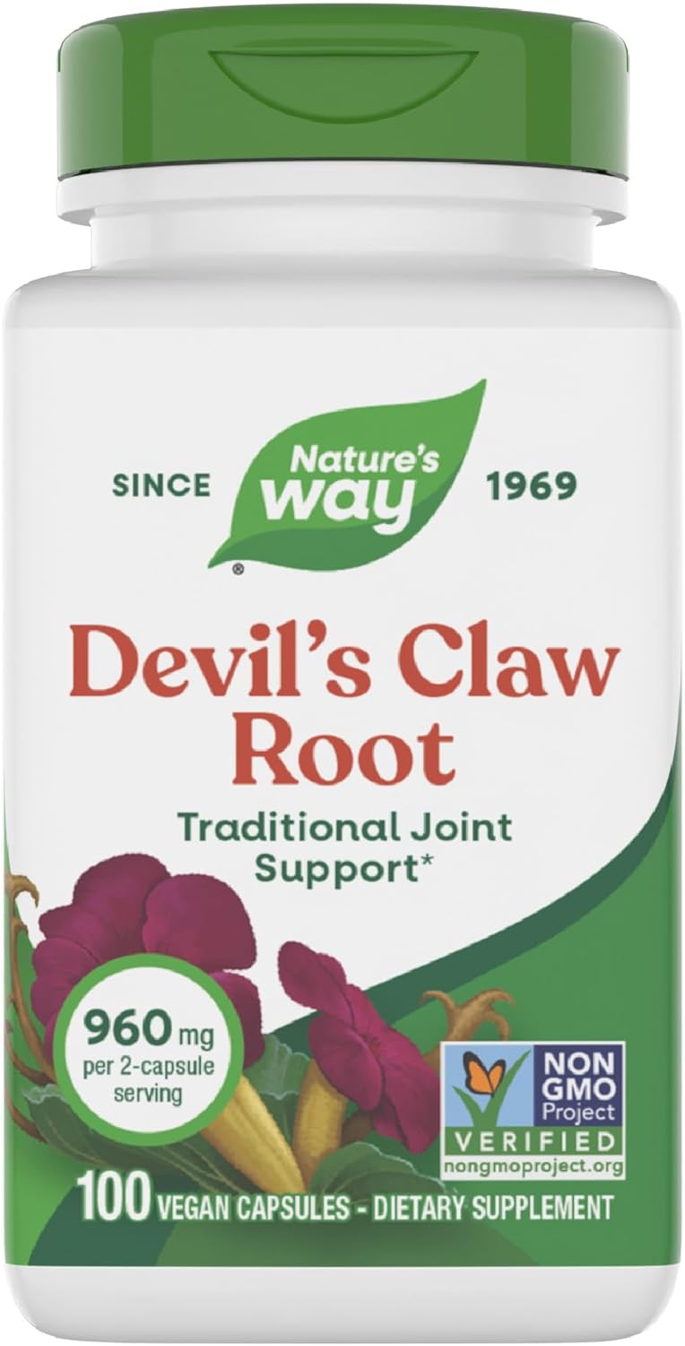 Nature's Way Devil's Claw Root, Joint Inflammation Relief, 100 Vegetarian Capsules