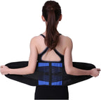 S-6XL Plus Size Lumbar Decompression Belt Lower Back Support Brace Men Women Waist Back Posture Corrector(Blue 6XL)