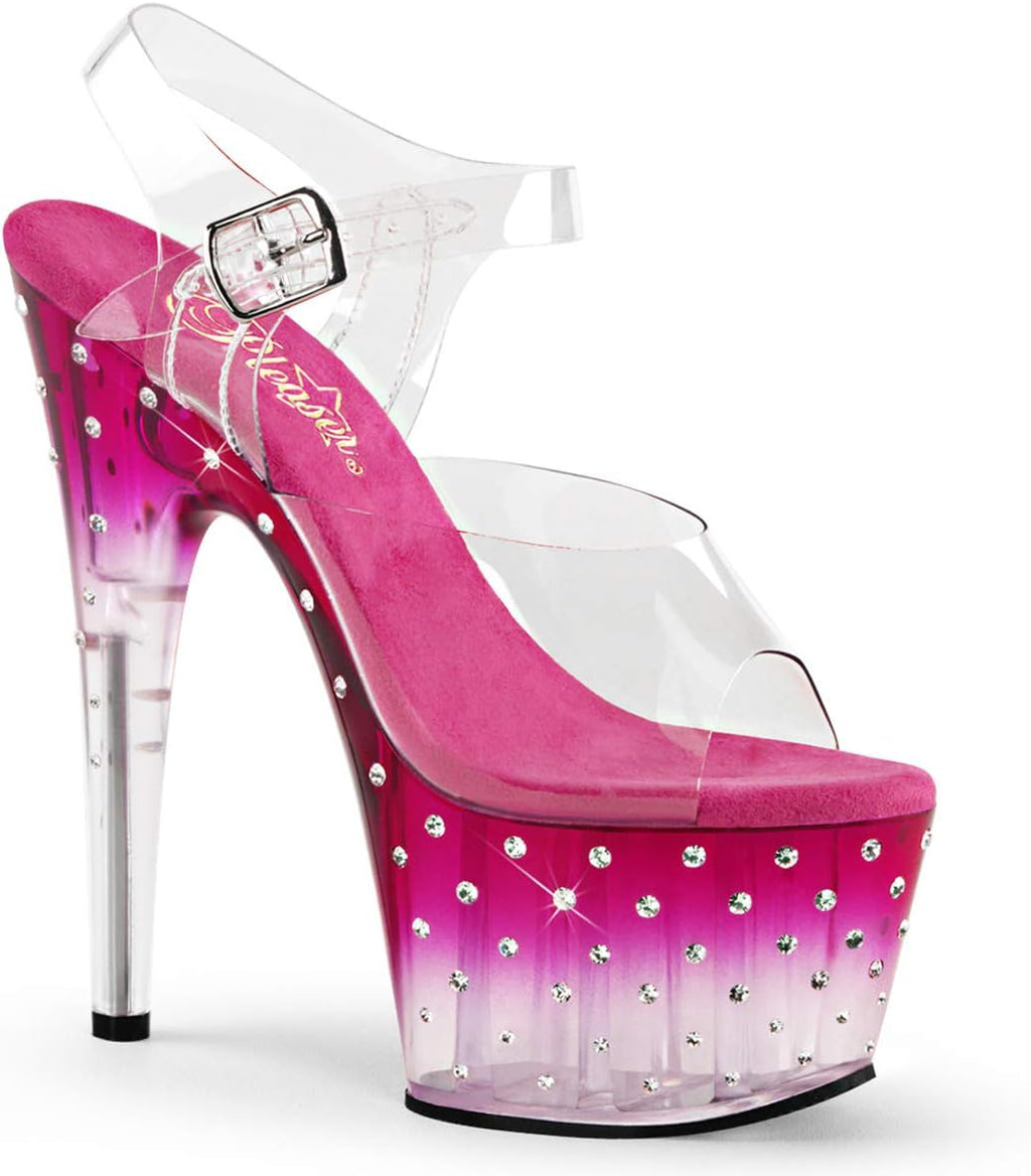 Pleaser Women's Stardust-708T Ankle-Strap Sandal