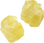 Apengshi Citrine Raw Crystals 2PCS Natural Rough Rocks Healing Crystal and Stones DIY Raw Stones Meditation Fountain Garden Home Decor