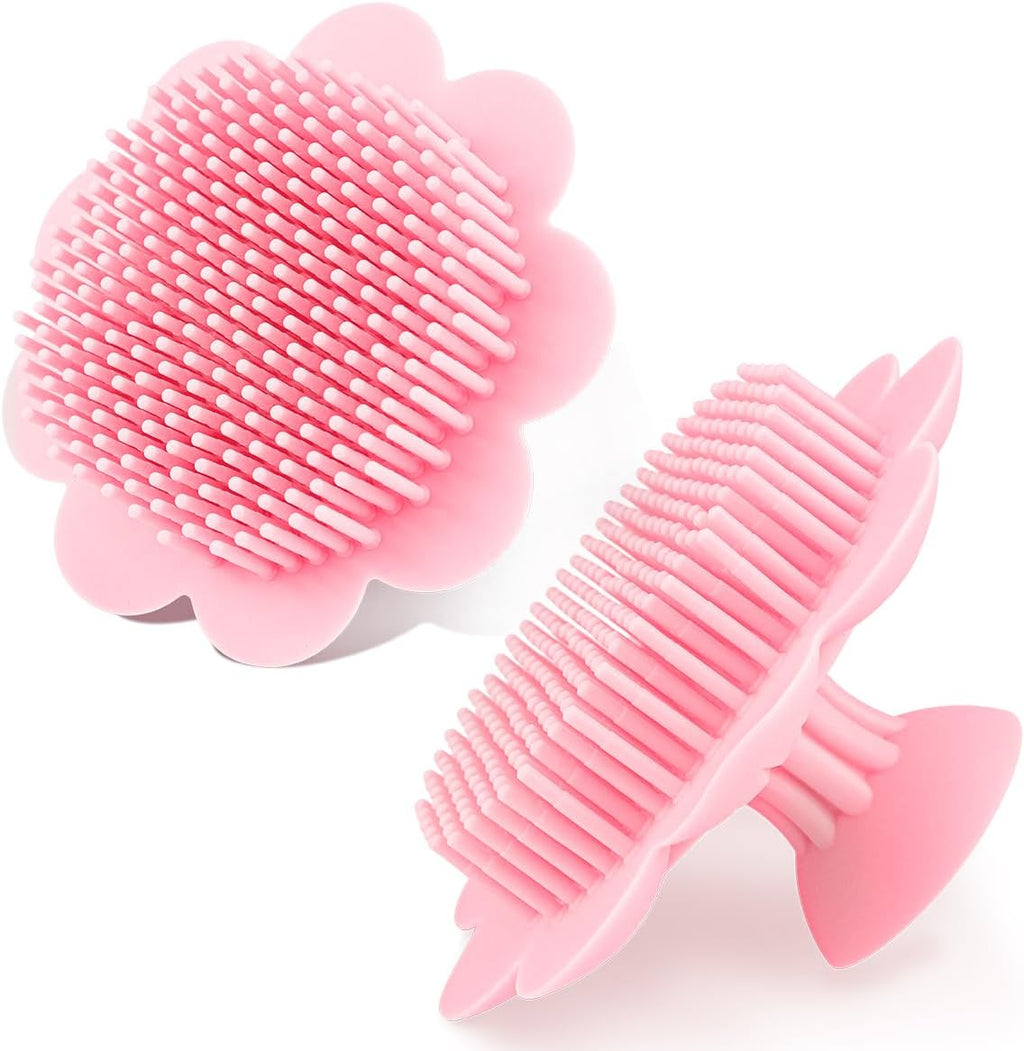 Baby Hair Scalp Massage Shampoo Brush with Soft Baby Bath Brush Silicone Massage Brush for All Hair Kid Newborn Toddler（）
