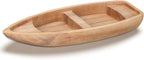 Toyvian Unfinished Wood Sailboat Model, DIY Wooden Canoe Rowboat Set Blank Miniature Ship for Painting Nautical Crafts Summer Beach Party Decor and Kids Creative Projects