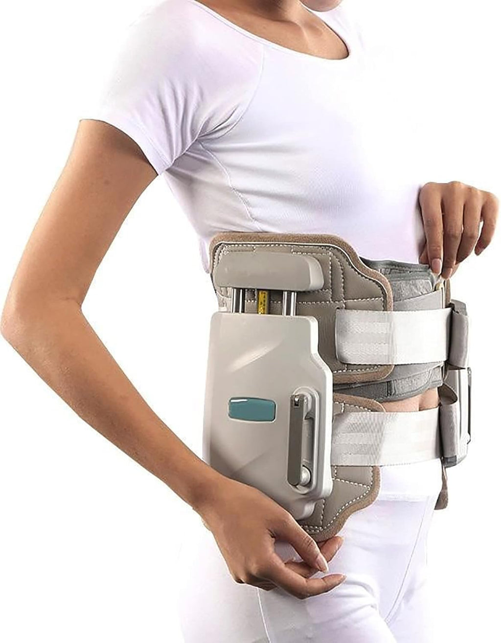KEhtu Lumbar Decompression Device, Portable Hand-Operated Lumbar Traction Device, Lumbar Physiological Radian Design, Used for Home Treatment of Lumbar Disc Herniation