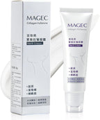 Magic Collagen Fullerene Neck Cream, Tighten and Lift Firming Neck Cream for Crepey Skin, Collagen Neck Cream with Five Rollers, Reduces Wrinkles and Double Chin (1pcs)