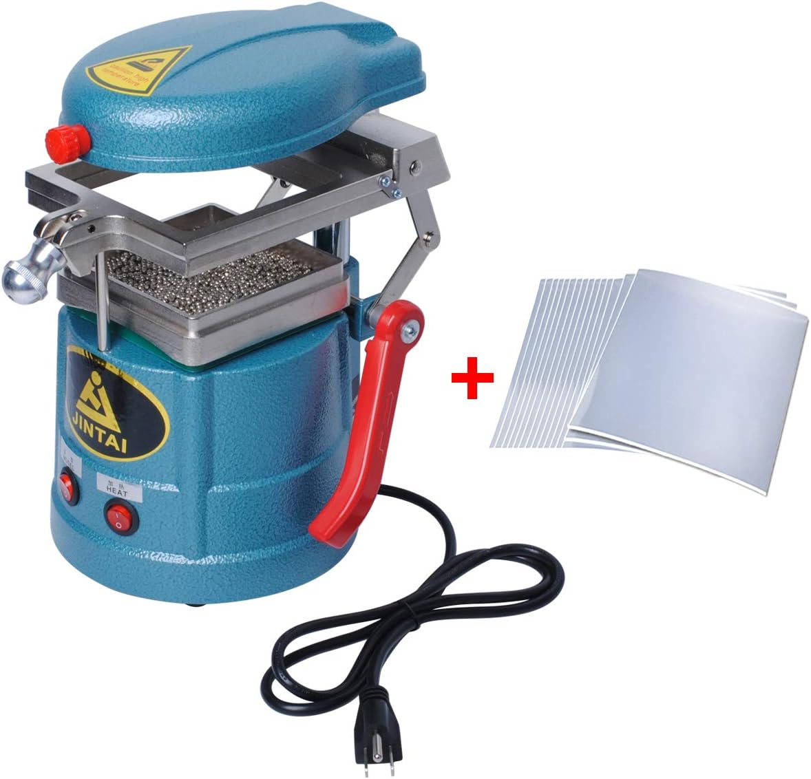 Gekufa Dental Vacuum Forming Machine 110V Molding Machine Lab with 15 Thermoforming Plastic Sheets 1.5MM