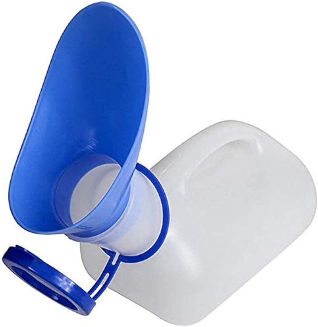 Unisex Potty Urinal for Car, Portable Urinal for Men and Women, Bedpans Pee Bottle with a Lid and Funnel, Mobile Toilet Urinal for Car, Old Man, Child and Patient for Hospital Camping Outdoor Travel
