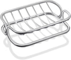 Patelai Soap Dish Stainless Steel Bathroom Bar Soap Holder for Shower Rust Proof Metal Self Draining Sponge Shelf Tray for Kitchen Sink(Classic Style)
