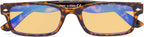 CessBlu Amber Tinted Digital Blue Light Blocking Glasses for Men Women Reading Computer