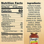 Prego Traditional No Sugar Added Pasta Sauce, 23.5 Oz Jar (Case of 6)