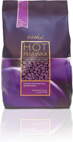 Italwax Plum - 500g / 1.1lb - Hard wax beads for hair removal - Natural formulation ideal for sensitive skins - Fruit aroma - Recommended for Bikini area and Armpits