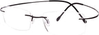 Agstum Titanium Rimless Flexible Frame Hingeless Optical Eyeglasses Clear Lens
