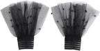 Ruffled Floral Layered Lace Cuffs Wrist Cuffs Black False Sleeves for Women Wrist Black