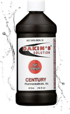 Dakin's Solution Half-Strength 0.25% Sodium Hypochlorite Wound Cleanser for Acute and Chronic Wounds, Antimicrobial No-Rinse Formula, Gentle on Skin, Safe for Home or Clinical Use, 16 oz