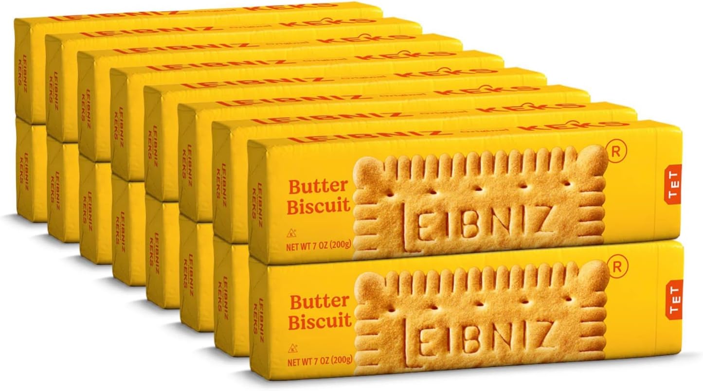 Bahlsen Leibniz Butter Biscuits (16 pack) | Our classic original buttery biscuits (7 ounce boxes)
