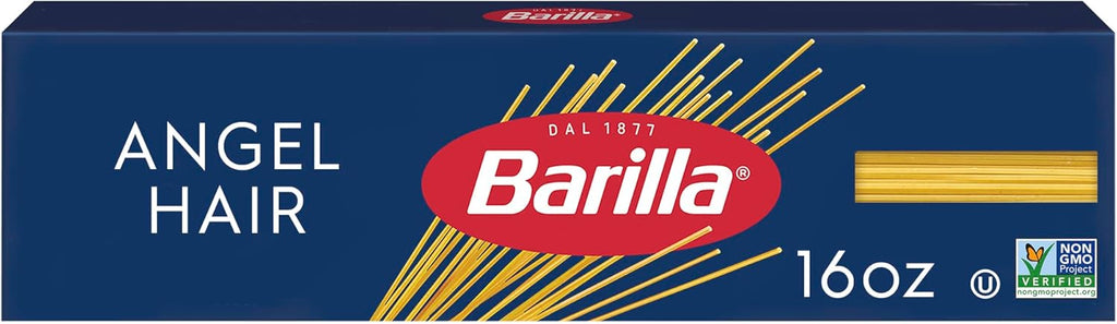 Barilla Angel Hair Pasta, 16 oz. Box - Non-GMO Pasta Made with Durum Wheat Semolina - Kosher Certified Pasta
