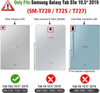 Case for Samsung Galaxy Tab S5e 10.5 2019 Model SM-T720/T725/T727, Slim PU Leather Folio Cover with Multi-Angle Stand and Pen Holder, Purple