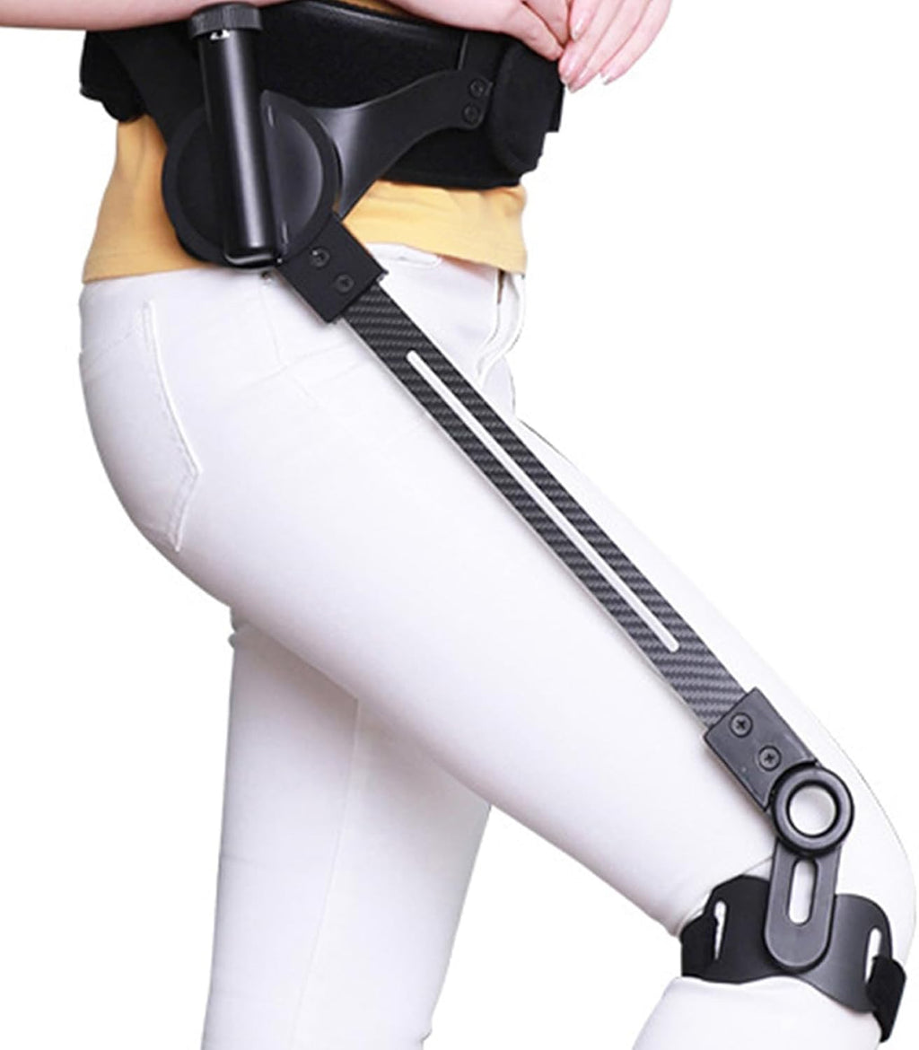 Wearable Bionic Power Exoskeleton for Walking,Adjustable 3 Strength, Bionic Body Power Walking Aids for Adults Elderly,Travel/Daily Mobility Support (Right Leg, L)