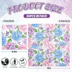AnyDesign 50Pcs Hydrangea Luncheon Napkins Disposable Paper Napkin Watercolor Butterfly Floral Dessert Dinner Hand Napkin for Spring Summer Wedding Bridal Baby Shower Party Supplies