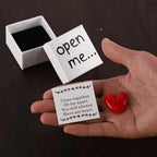 Mini Surprise Gift Box, a Gift for Long-Distance Relationships. Adorable Heart-shaped Box with Open Me Label, Ideal for Her Valentine’s Day, Anniversary or Birthday.