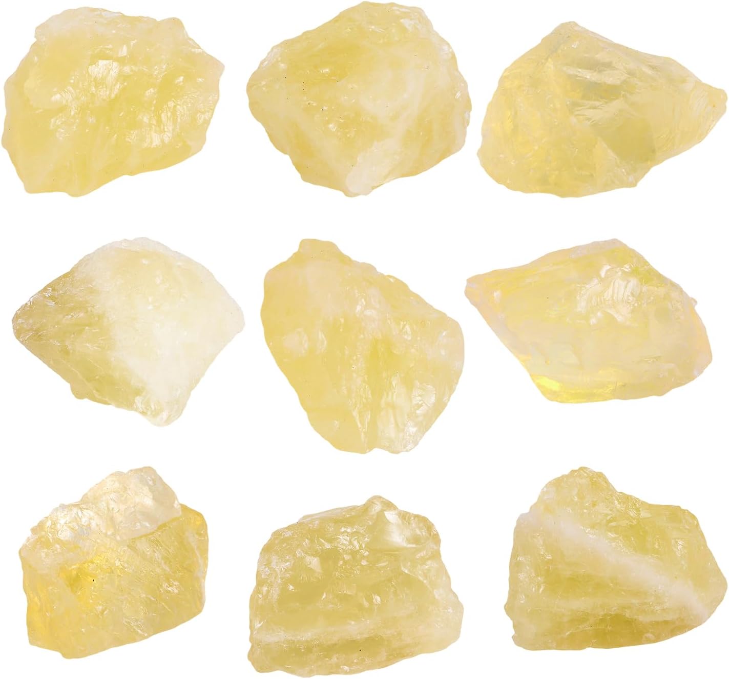 1Lb Authentic Raw Citrine Crystal Stone Natural Rough Stones Crystal for Tumbling, Cabbing, Polishing, Wire Wrapping, Wicca & Reiki Crystal Healing