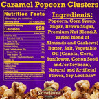Stonehedge Farms Gourmet Caramel Popcorn Clusters | 20 oz Reclosable Container | Mix Of Pop corn, Cashews, Almonds and Butter Toffee | Holiday Snack Gift