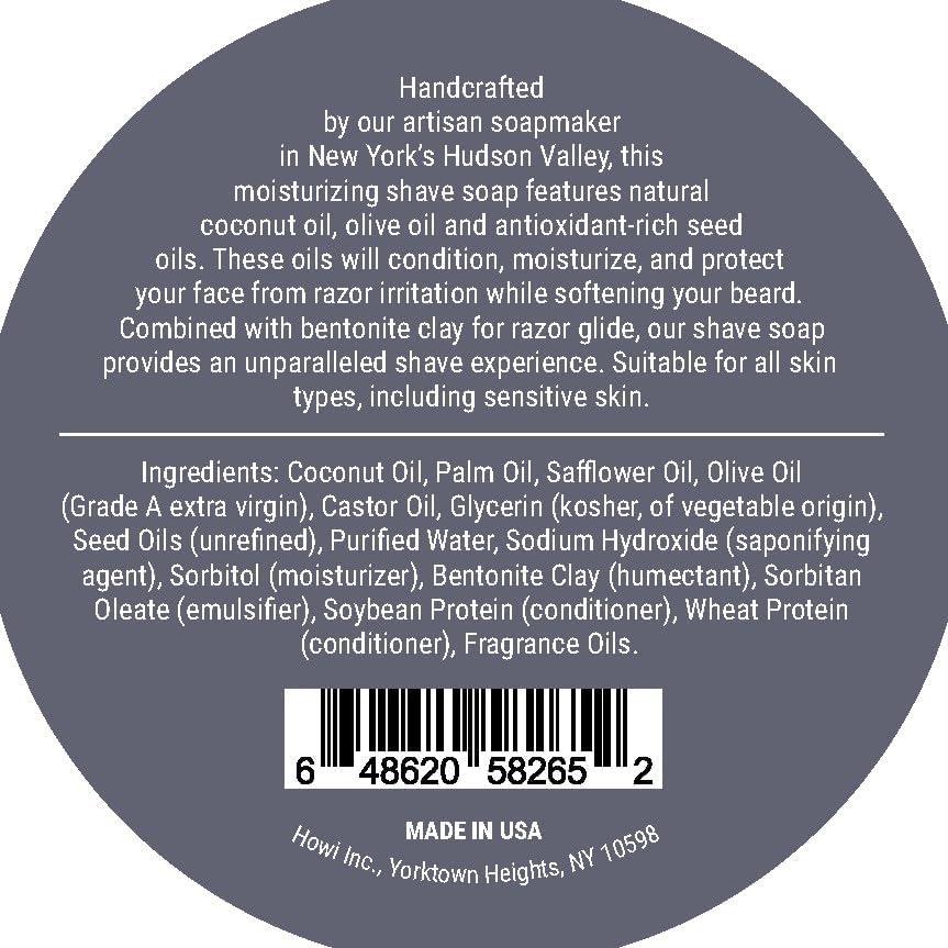 Taconic Shave Excalibur Scent Shaving Soap – Clean Masculine Cologne Aroma – Barbershop Quality Lather Puck with Natural Oils – Smooth Glide – Handmade in USA
