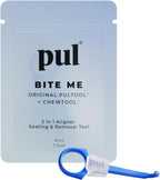 PUL 2-in-1 Aligner Removal Tool and Chewies for Invisalign Aligners, Retainers and Trays - Patented Invisalign Remover Tool for Easy Removal & Secure Fit - Pack of 1, Blue