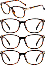 4 Packs Reading Glasses for Women Blue Light Blocking Computer Readers 1.0 1.25 1.5 1.75 2.0 to 4.0