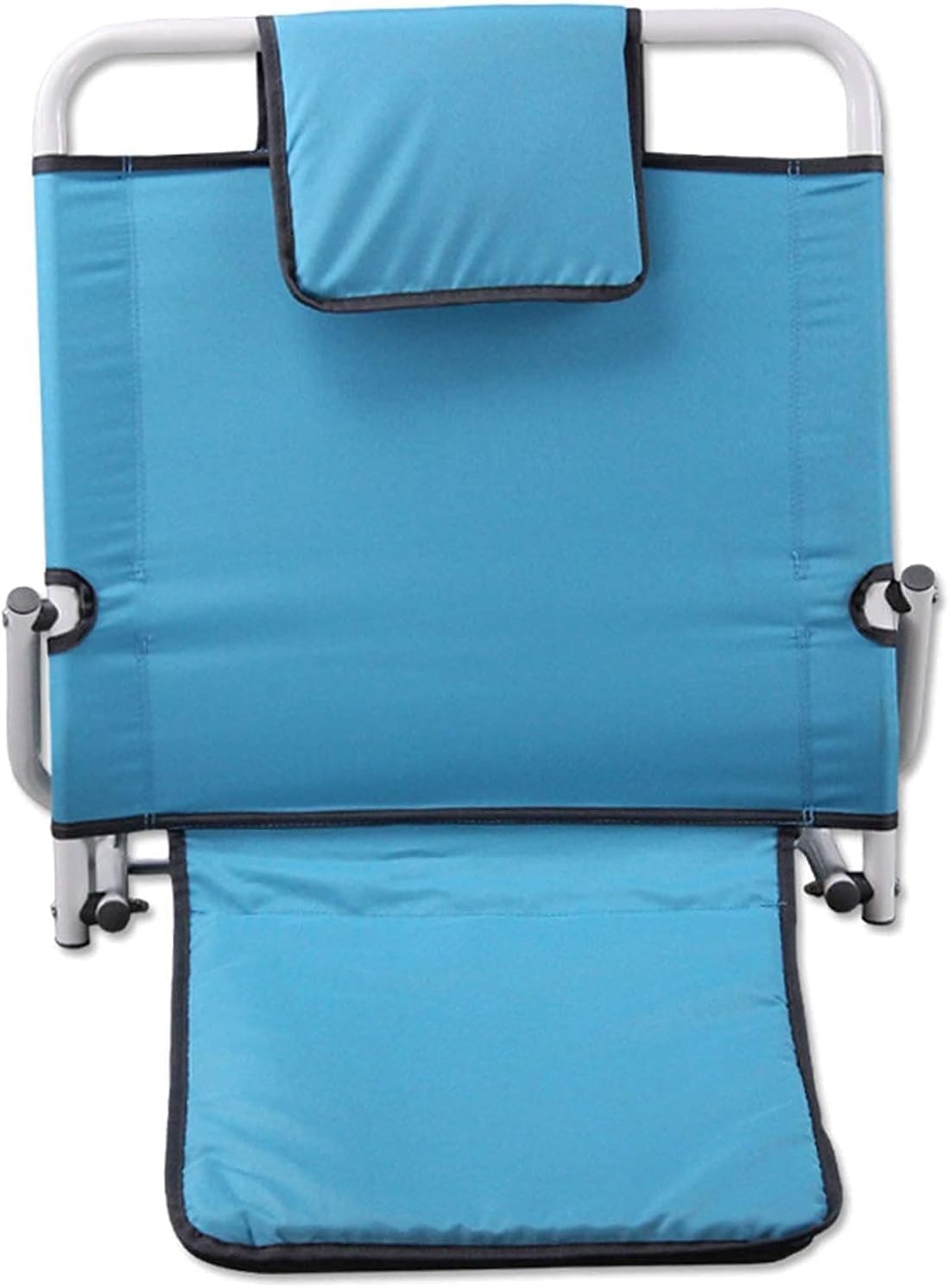 Wedge-Shaped Pillow Lounge Chair Adjustable Cushion Bed with headrest Portable Stainless Steel, Head and Waist Support backrest