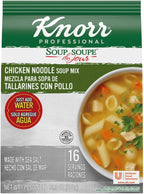 Knorr Professional Soup du Jour Chicken Noodle Soup Mix No added MSG, 0g Trans Fat per Serving, Just Add Water, 13.3 oz, Pack of 4