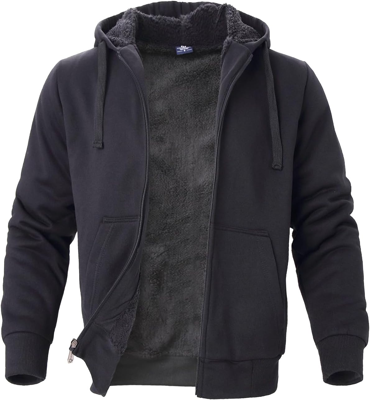 Facitisu Flannel Hoodies for Men Sherpa Lined Heavy Fleece Plaid Jacket Mens Coats Plus Size Big Tall