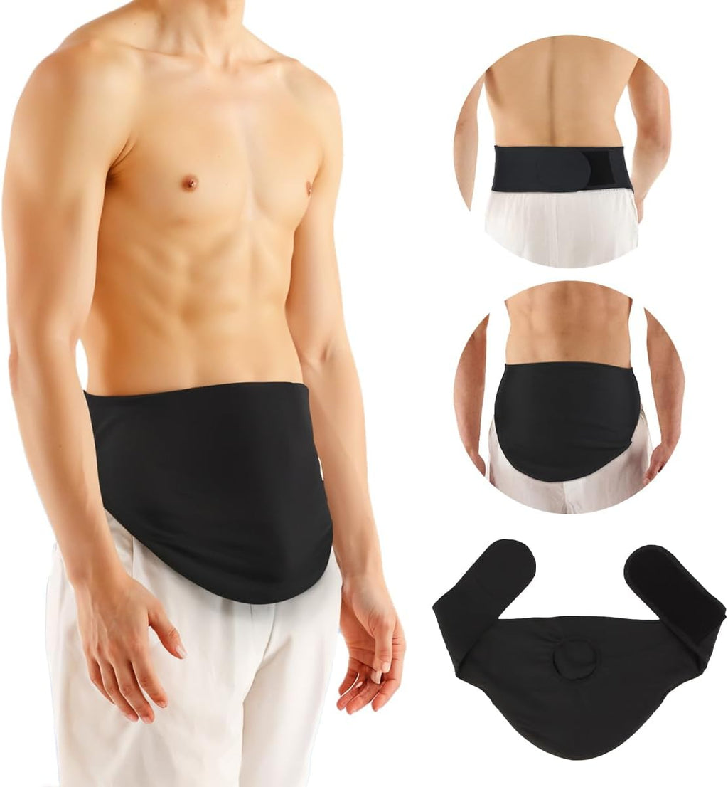 Ostomy Belt for Men & Women | Colostomy Ostomy Bag Covers for Sports | Discreet Ileostomy Belt | Ostomy Bag Cover | Ostomy Wrap Abdomen | Inner Pocket to Hold Ostomy Pouch (Black, Medium)
