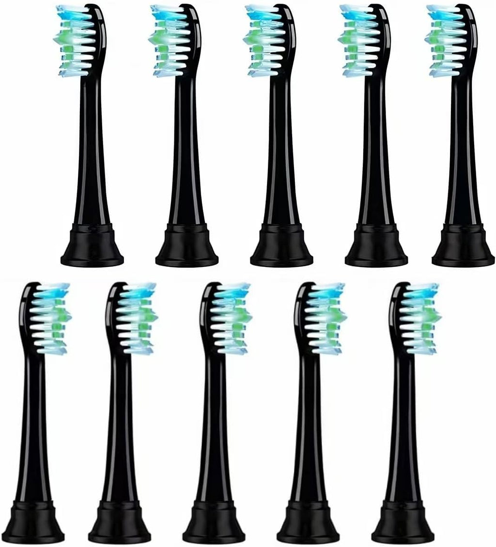 Replacement Toothbrush Heads Compatible with Fronix Electric Toothbrush, 10 Pack Black
