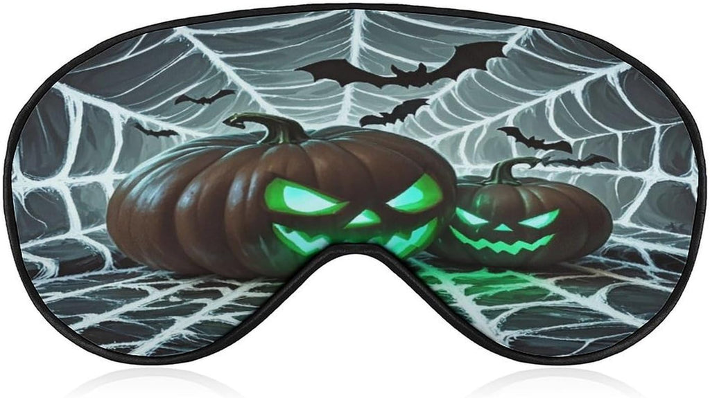 Green Pumpkin Sleep Mask for Women Men Soft Breathable Eye Masks Light Blocking Sleeping Mask for Side Sleeper Eye Cover Night Blindfold Sleep Shade Cover for Sleeping Travel Nap