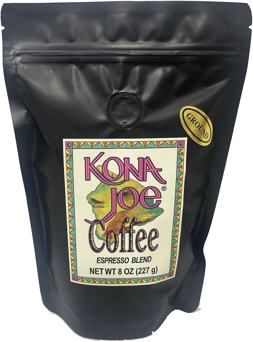 Kona Joe Gourmet Espresso Coffee Blend, Ground Coffee (8 oz)