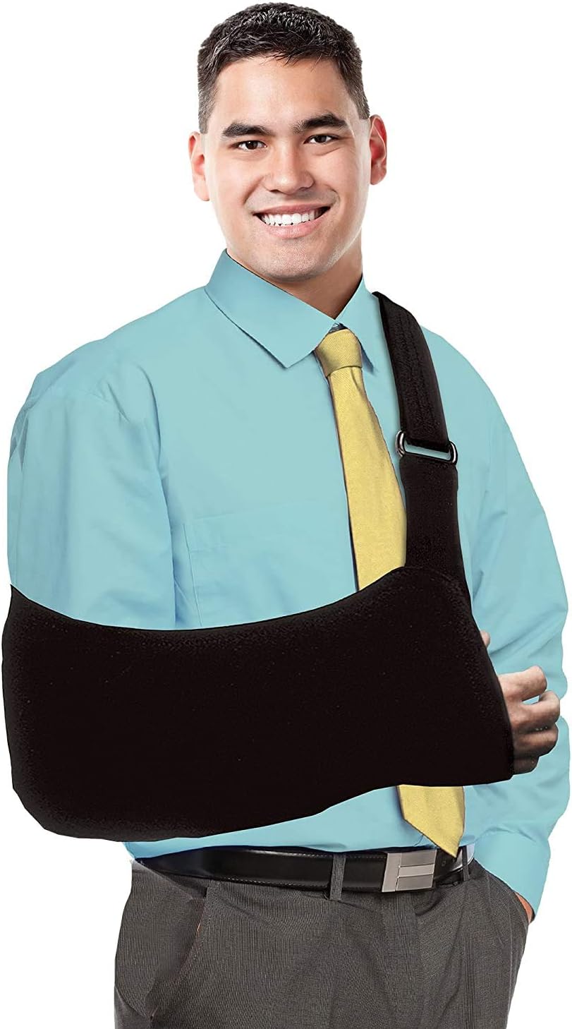 Joslin Ultimate Arm Sling Supports Weight of Arm Evenly to Eliminate Pressure Points While Dramatically Reducing Neck Fatigue, Made of Soft Breathable Cotton Spandex Fabric, Goliath Sling
