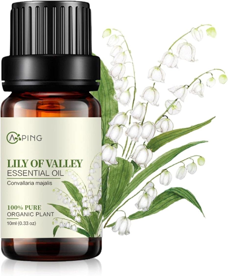 Lily of Valley Essential Oil - 100% Pure Organic Natural Plant (Convallaria majalis) Lily of Valley Oil for Diffuser, Aroma, Spa, Massage, Yoga, Perfume, 0.33oz