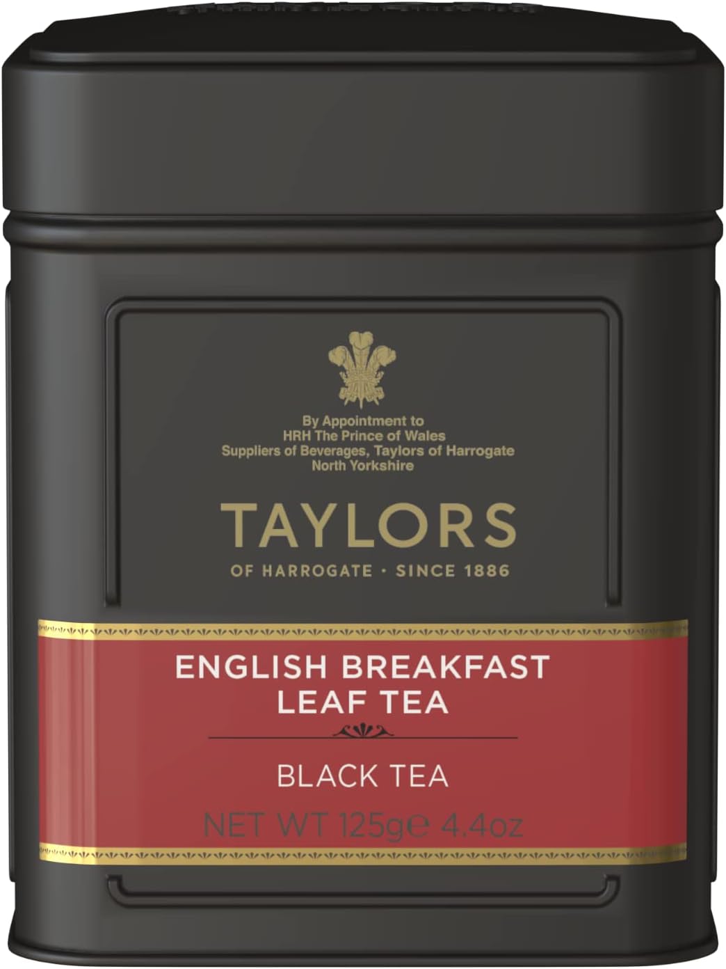 Taylors of Harrogate English Breakfast, Black Loose Leaf, 4.41 Ounce Tin Caddy (Pack of 1), Rich, Bright & Malty, Caffeinated, Premium Whole Leaf Tea