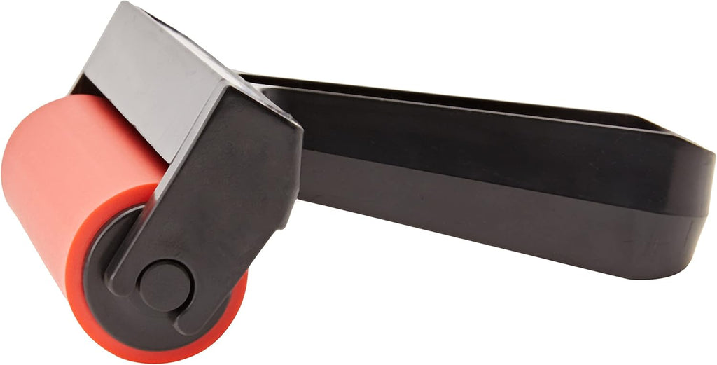 Gel Press Rubber Brayer - for printmaking, Scrapbooking, Paper Crafts, Home Decor & More - 4 Inches, Red & Black