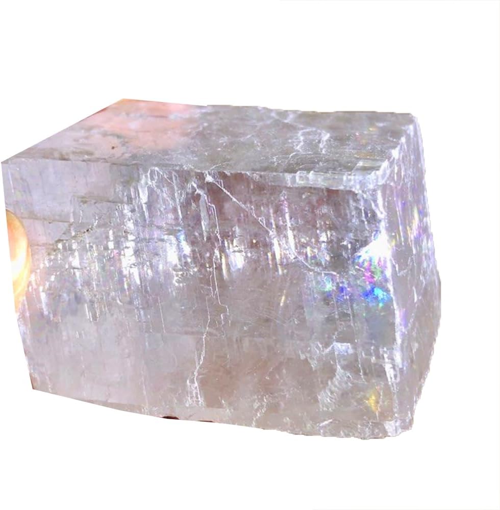 Natural Translucent Calcite Stone Mineral Crystal Specimen Office Desktop Decor Fragrance Expansion Stone Home Decor Raw Crystal (Approximately 1 Pound per Pack)