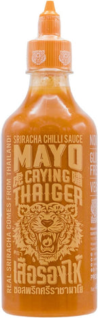 Crying Thaiger Sriracha Mayo Chili Sauce in Squeeze Bottle 17.4 Ounce, Vegan, Gluten Free, Non-GMO, from Thailand (Pack of 1)