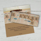 Thank You Personalized Wrappers for Chocolate Bars (25 Pack) - Letter Tiles Success