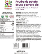 UNLEASH'D ORGANIC Organic Purple Potato Powder 16 oz – 100% Pure Natural Superfood, Rich in Antioxidants & Plant Nutrients