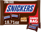 SNICKERS Fun Size Chocolate Candy Bars, 18.71 oz Jumbo Bulk Candy Bag