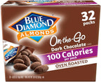 Blue Diamond Almonds Dark Chocolate Cocoa Dusted Snack Nuts, 100 Calorie Packs, (Pack of 1, 32 Count Toal)