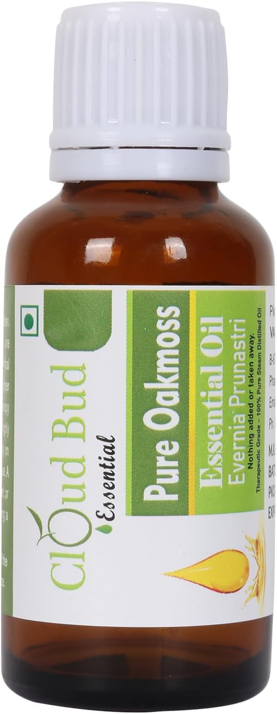 Pure Oakmoss Essential Oil 10ml 0.338oz Evernia Prunastri 100% Pure and Natural Steam Distilled