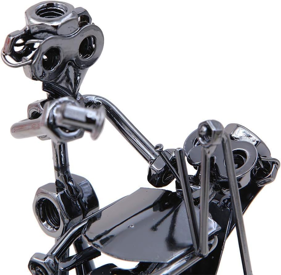 Creative Dentist Statue Ornament with Pen Holder,Iron Art Doctor Oral Examination Nuts And Bolts Metal Sculpture Ornaments Figurine Gift for Man Boy Dentist Office Clinic Father's Day Birthday