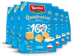 Loacker Quadratini Vanilla Wafer Cookies LARGE - 30% Less Sugar - Premium Crispy Bite Size Wafers - NON-GMO - LARGE Pack of 6