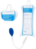 Geiserailie Pressure Infusion Bag 1000ml Iv Pole Infusion Sack with 3-way Stopcock Portable Color-coded Gauge Supplies Equipment for Emergency Use