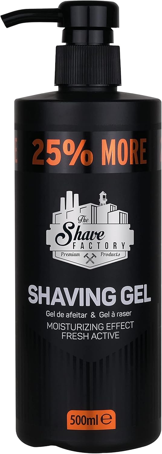 The Shave Factory - Shaving Gel | Non-Irritating | Precise shave on face and body | Shaving gel for men | Moisturizes the skin | 1250ml (42.25fl oz.) (500ml (16.90 Fl. Oz))